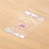 Invitations En Acrylique design arc rose Bonne carte d'anniversaire (Poser)