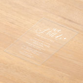 Invitations En Acrylique Design Nous Faisons Toujours Mariage Vow Renouvell (Poser)