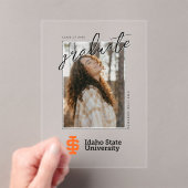 Invitations En Acrylique Design officiel du logo de l'Université d'État d'I (In situ (ordinateur de poche))