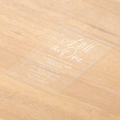 Invitations En Acrylique Design Toujours Le Renouveau Vow Un Mariage (Poser)