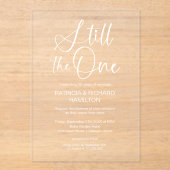 Invitations En Acrylique Design Toujours Le Renouveau Vow Un Mariage (Recto)