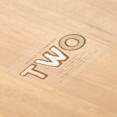 Invitations En Acrylique DEUX douces 2e anniversaire (Poser)