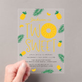 Invitations En Acrylique Deux douces ananas 2e fête d'anniversaire (In situ (ordinateur de poche))