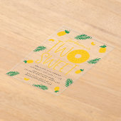 Invitations En Acrylique Deux douces ananas 2e fête d'anniversaire (Poser)