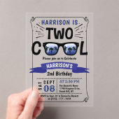 Invitations En Acrylique Deux garçons Cool 2e anniversaire (In situ (ordinateur de poche))