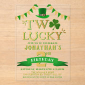 Invitations En Acrylique Deux heureux 2e anniversaire (Recto)