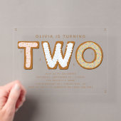 Invitations En Acrylique DEUX Joyeux 2e Anniversaire (In situ (ordinateur de poche))