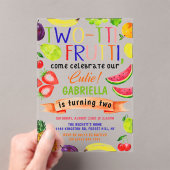 Invitations En Acrylique Deux tti Frutti 2e anniversaire (In situ (ordinateur de poche))