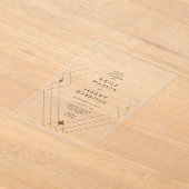 Invitations En Acrylique Diamant Or Blanc Géométrique Mariage Gatsby (Poser)