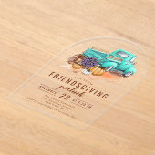 Invitations En Acrylique Dîner d'action d'amitié Potluck Russe Camion de fe (Poser)