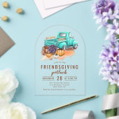 Invitations En Acrylique Dîner d'action d'amitié Potluck Russe Camion de fe (Insitu (Mariage))