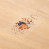 Invitations En Acrylique Dîner d'action de grâces Russe Citrouille (Poser)