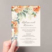 Invitations En Acrylique Dîner de répétition de l'arc en arc de la Crème de (In situ (ordinateur de poche))