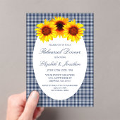 Invitations En Acrylique Dîner de répétition de tournesol (In situ (ordinateur de poche))