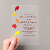 Invitations En Acrylique Dîner de répétition des feuilles d'automne (In situ (ordinateur de poche))