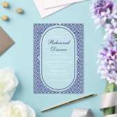 Invitations En Acrylique Dîner de répétition espagnol Talavera mexicain ble (Insitu (Mariage))