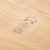 Invitations En Acrylique Dîner de répétition Whimsical Transparent (Poser)
