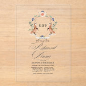 Invitations En Acrylique Dîner de répétition Whimsical Transparent (Recto)