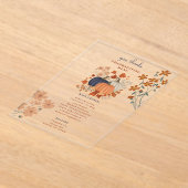 Invitations En Acrylique Dîner de Thanksgiving citrouille Menu (Poser)