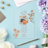 Invitations En Acrylique Dîner de Thanksgiving citrouille Menu (Insitu (Mariage))