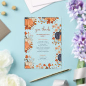 Invitations En Acrylique Dîner de Thanksgiving citrouille Menu (Insitu (Mariage))