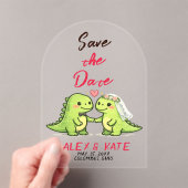 Invitations En Acrylique Dino Wedding Save the Date (In situ (ordinateur de poche))