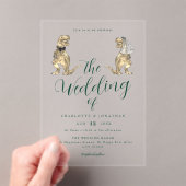 Invitations En Acrylique Dinosaur thème Mariage Vert (In situ (ordinateur de poche))