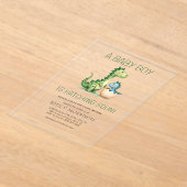 Invitations En Acrylique Dinosaure mignon éclosion Bientôt bébé garçon douc (Poser)