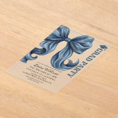 Invitations En Acrylique Diplôme à nœud en jean en denim (Poser)