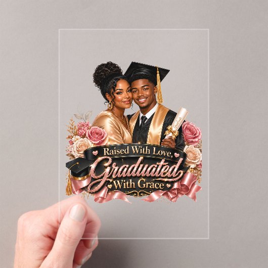 Invitations En Acrylique Diplômé avec grâce Son (In situ (ordinateur de poche))