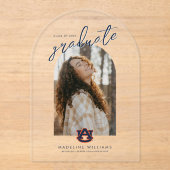 Invitations En Acrylique Diplôme de l'Université d'Auburn | Auburn Tigers (Recto)