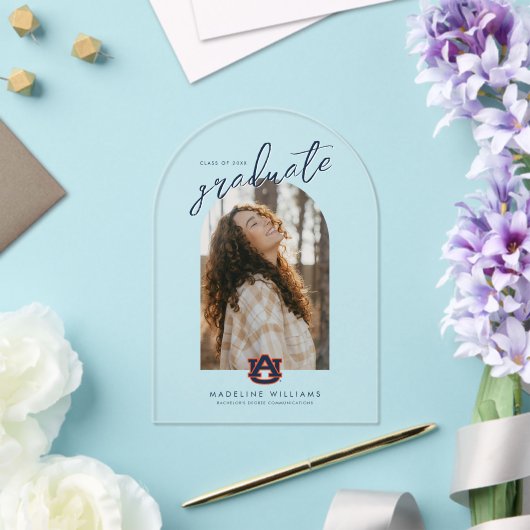 Invitations En Acrylique Diplôme de l'Université d'Auburn | Auburn Tigers (Insitu (Mariage))