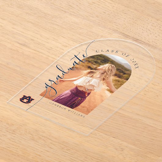 Invitations En Acrylique Diplôme de l'Université d'Auburn | Auburn Tigers (Poser)