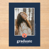 Invitations En Acrylique Diplôme de l'Université d'Auburn - Auburn Tigers (Recto)