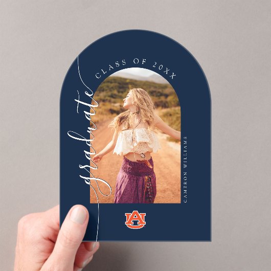 Invitations En Acrylique Diplôme de l'Université d'Auburn - Auburn Tigers (In situ (ordinateur de poche))