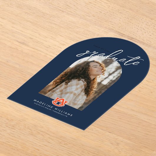 Invitations En Acrylique Diplôme de l'Université d'Auburn - Auburn Tigers (Poser)