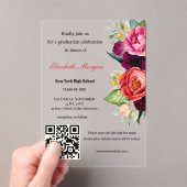 Invitations En Acrylique Diplôme moderne de code QR 2025 (In situ (ordinateur de poche))