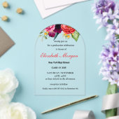 Invitations En Acrylique Diplôme moderne de code QR 2025 (Insitu (Mariage))