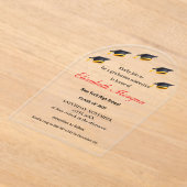 Invitations En Acrylique Diplôme moderne de code QR 2025 (Poser)