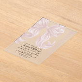 Invitations En Acrylique Diplôme Ruban Rose (Poser)