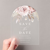 Invitations En Acrylique Divine Blush Floral Wedding Save The Date (In situ (ordinateur de poche))