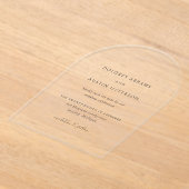 Invitations En Acrylique Dolores Classique Mariage élégant Enregistrer la d (Poser)