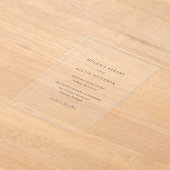 Invitations En Acrylique Dolores Classique Mariage élégant Enregistrer la d (Poser)