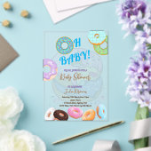 Invitations En Acrylique Donut Baby shower garçon (Insitu (Mariage))