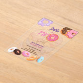 Invitations En Acrylique Donut rose 2e anniversaire (Poser)
