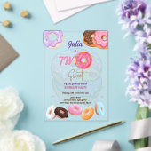 Invitations En Acrylique Donut rose 2e anniversaire (Insitu (Mariage))