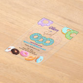 Invitations En Acrylique Donut Sweet 3 anniversaire garçon (Poser)