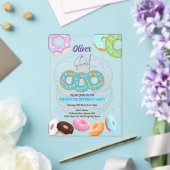 Invitations En Acrylique Donut Sweet 3 anniversaire garçon (Insitu (Mariage))