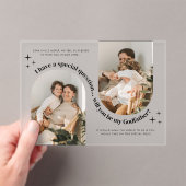 Invitations En Acrylique Double Arch Photo Godfather Proposal (In situ (ordinateur de poche))