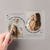 Invitations En Acrylique Double Arch Photo Godmother Proposal (In situ (ordinateur de poche))